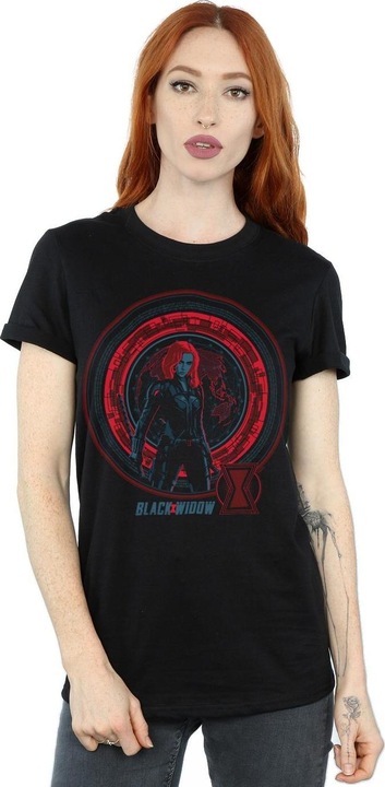 Image du produit - T-shirt BLACK WIDOW MOVIE COMPUTER GLOBE - Femme (M)