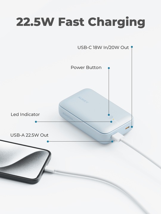 Produktbild Aukey Spark Mini (20000 mAh, 22.50 W, 77 Wh)