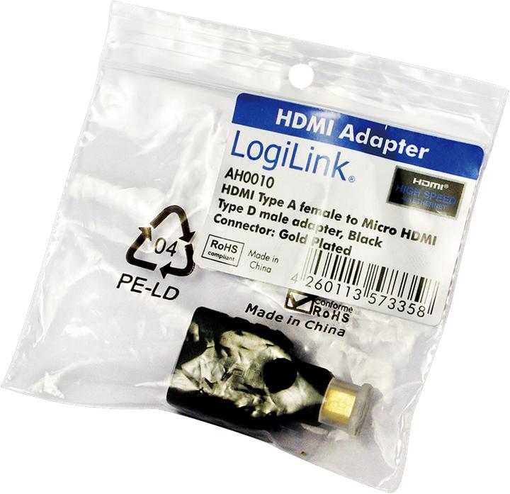 Actual product image LogiLink Micro HDMI to (HDMI)