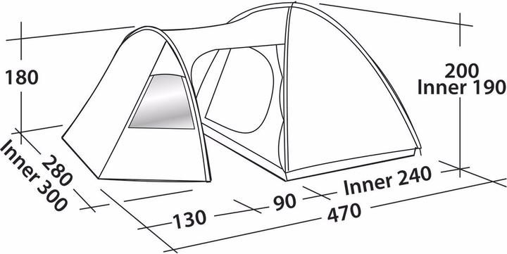 Produktbild Easy Camp Eclipse 500 Zelt (Kuppelzelt, 8.80 kg, 5 Personen)