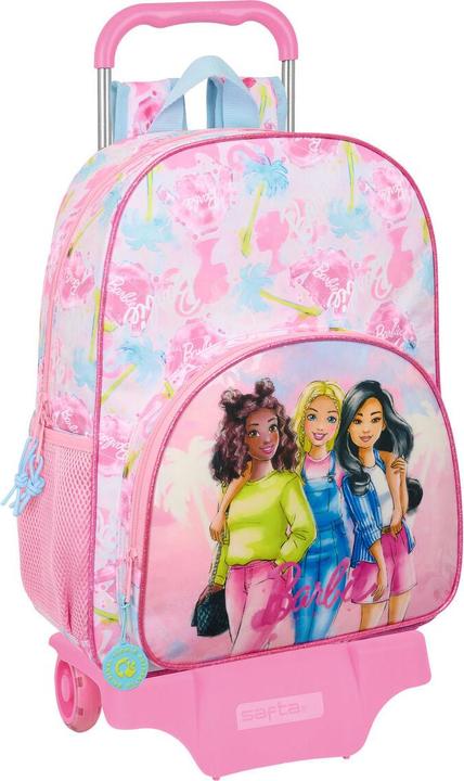 Barbie School Rucksack with Wheels Painterly Pink Sky blue 33 x 42 x 14 cm