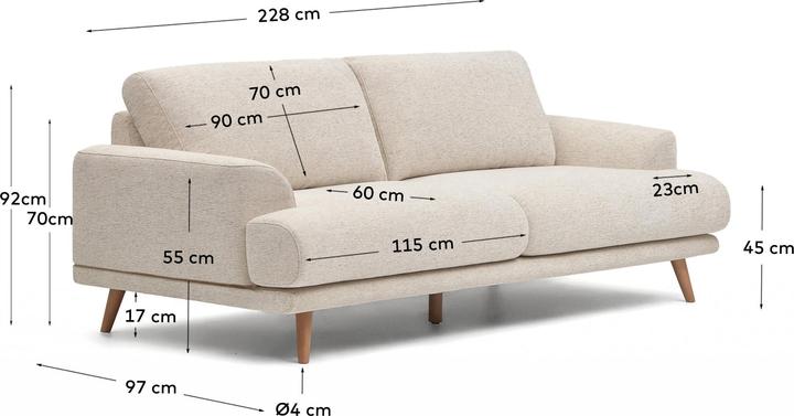 Actual product image Kave Home Karin (3-seater)