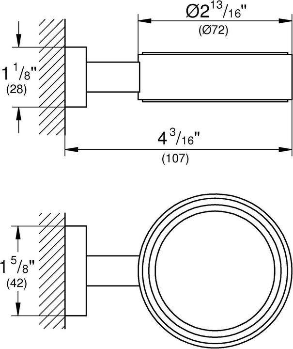 Productafbeelding Grohe Essentiële kubushouder (5,5 x 10 x 17,5 cm)