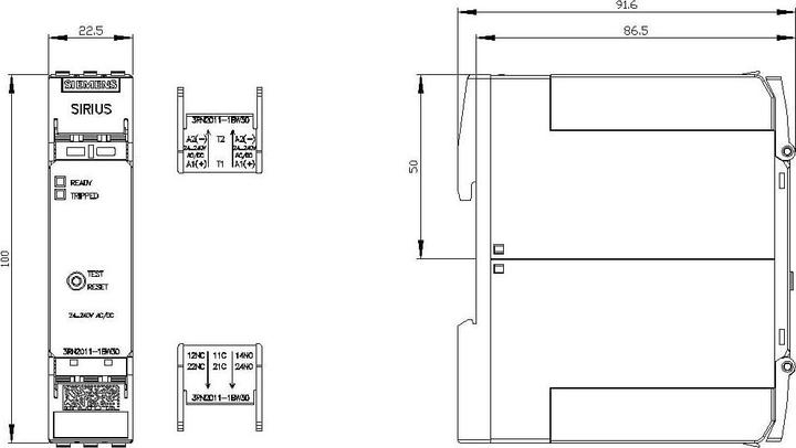 Actual product image Siemens Thermistor motor 22.5mm enclosure