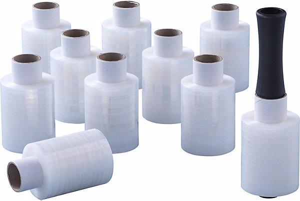 eurokraft basic Mini-Stretchfolien-Set, 1 Abroller, 10 Rollen Folie, ab 1 Stk (10 Stk.)