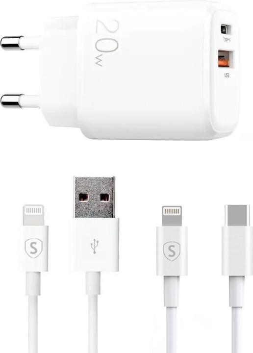 Actual product image SIGN Fast Charger USB & USB-C, PD & Q.C3.0, 3.5A, 20W - White (20 W)