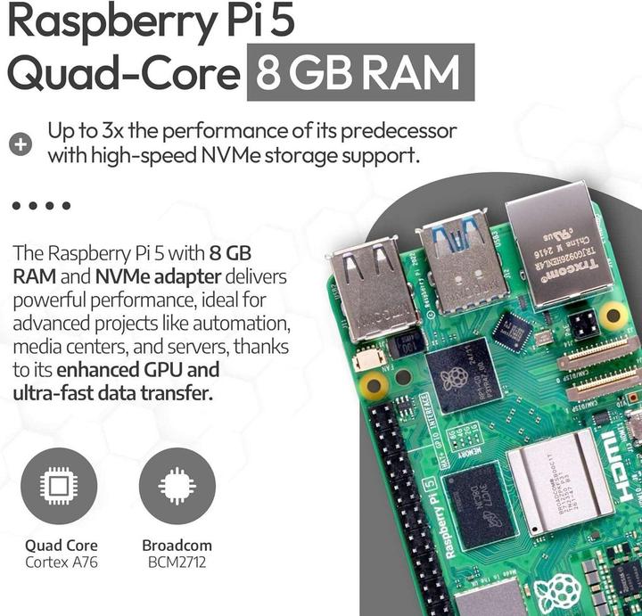 Produktbild Db-tronic Raspberry Pi 5 PCIe M.2 NVMe