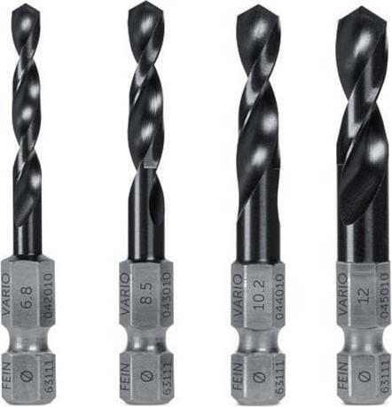 Actual product image Fein VARIO twist drill set (10.2 millimetres, 12 millimetres, 6.8 millimetres, 8.5 millimetres)
