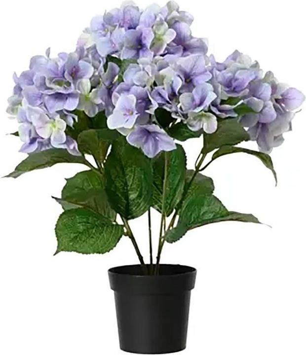 Everlands Artificial lilac hydrangeas plant in pot, ø28 x 46 cm (46 cm)