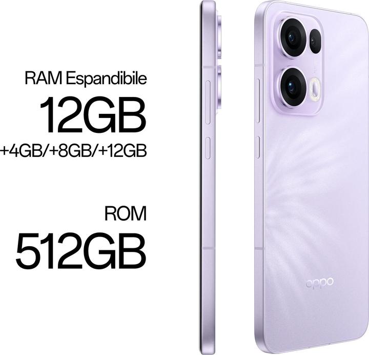 Actual product image OPPO Reno 13 Pro (512 GB, Plume Purple, 6.83", SIM + eSIM, 5G)
