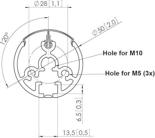 Produktbild Vogels PUC 2115 Rohr, 150cm (Verlängerungsrohr)
