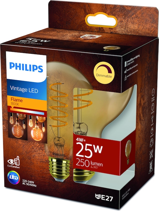 Produktbild Philips Vintage (E27, 4 W, 250 lm, 1 x, F)