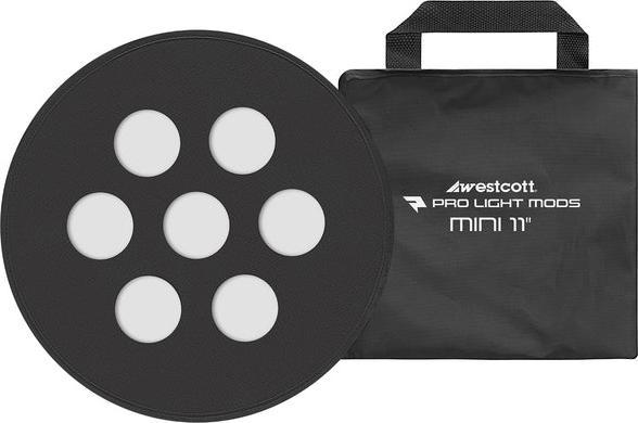 Immagine prodotto Westcott Riflettore a 45 gradi a fuoco profondo con griglie a nido d'ape e diffusione (Specchio, 28 cm)