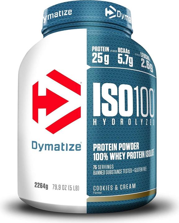 Actual product image Dymatize Iso 100 Cookie & Cream (Cookies & Cream, 1 x, 2264 g)
