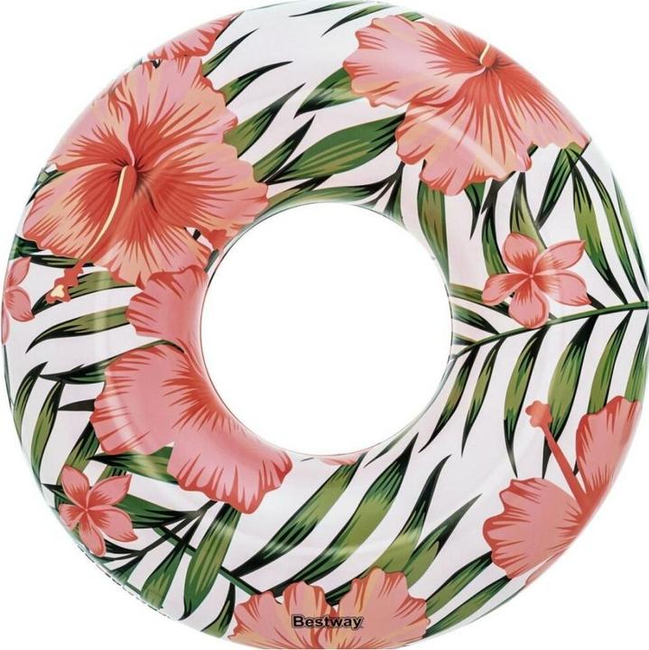 Produktbild Ikonka BESTWAY 36237 Kreis aufblasbare Blumen Blätter weiss und rosa