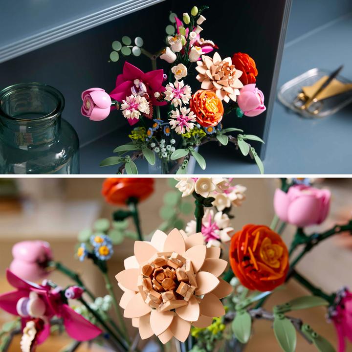 Produktbild LEGO Schöner Rosafarbener Blumenstrauss (10342, LEGO Icons, LEGO Botanical)