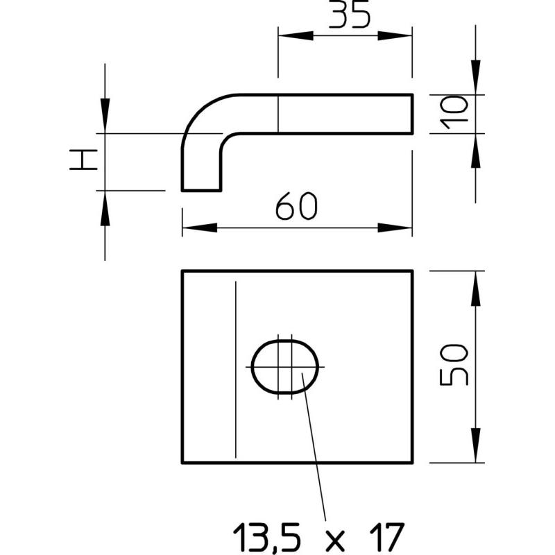 Thumbnail - OBO Bettermann, Leitungsführung, OBO KWS/10 FT Klemmwinkel 10mm Paar (6 cm)
