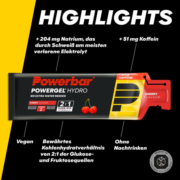 Image du produit Powerbar PowerGel (Cerise, Caféine, 24 pcs, 1850 g)
