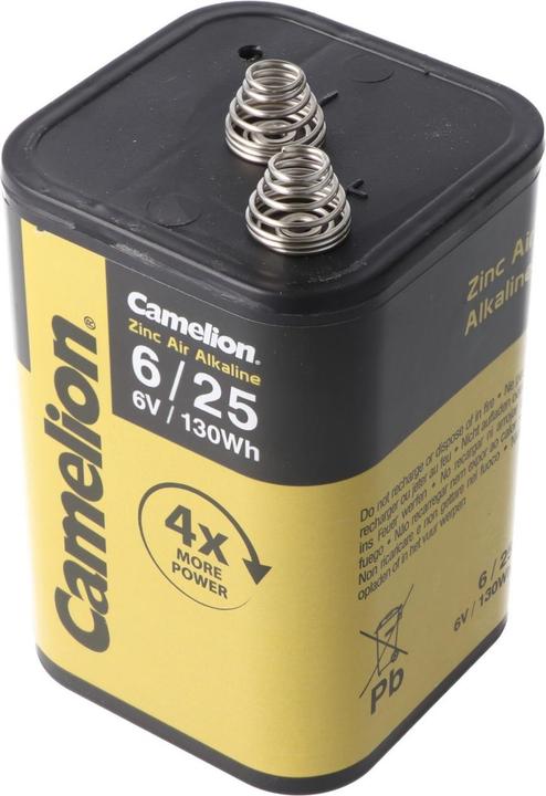 Actual product image Camelion Zinc Air Alkaline Special Battery 4LR25 Spring Contact Alkali-Manganese 6 V (1 pcs.)