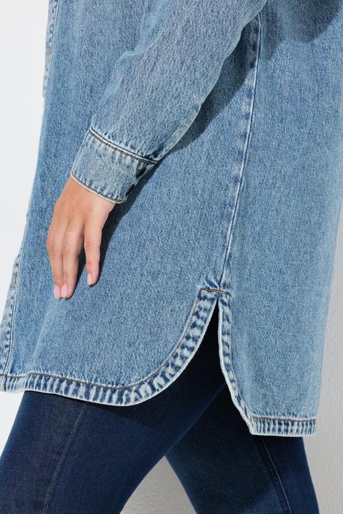 Immagine prodotto Ulla Popken Shacket di jeans dal taglio oversize con collo da camicia e maniche lunghe (58)