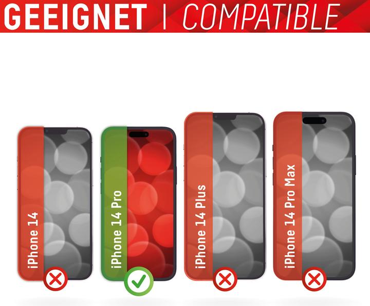 Produktbild Displex Real Glass, 2D Panzerglas + Handyhülle (1 Stück, Apple iPhone 14 Pro)