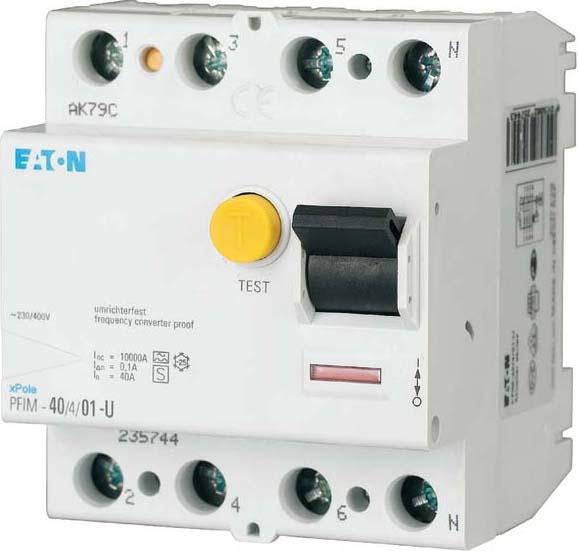Immagine prodotto Eaton Installazione) Interruttore differenziale PFIM-63/4/03-G/F