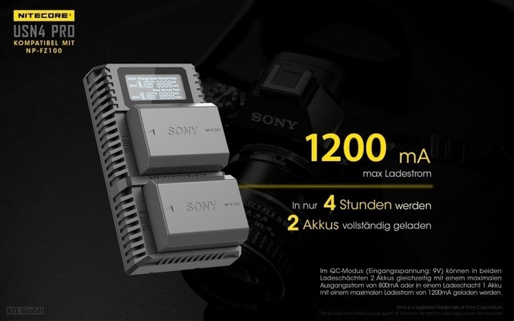 Actual product image Nitecore USN4 Pro (1 pcs., Device specific, Chargers without battery)