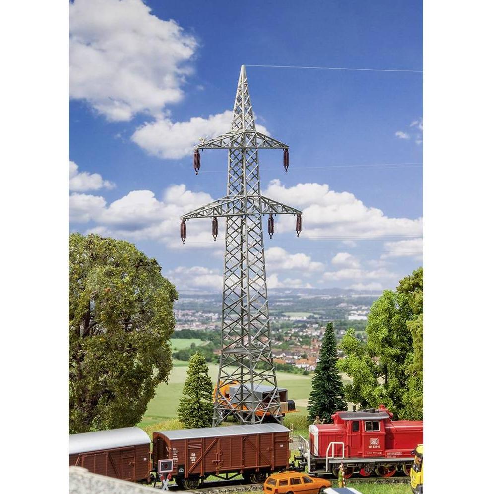 Faller Modellismo: Set di Pali Elettrici in Acciaio (Modello Ferroviario)