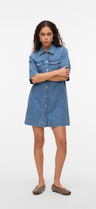 Image du produit Vero Moda VMFENJA Kurzes Kleid Jeanskleid (XL)