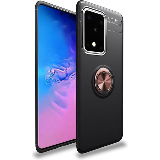 MU Style Kickstand Series Softcase (Samsung Galaxy S20 Ultra), Smartphone Hülle, Schwarz, Rosa