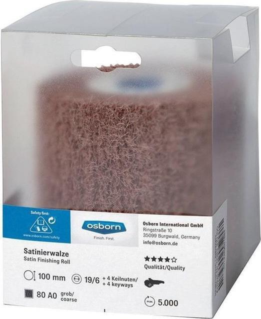 Actual product image Osborn Schleifwalze Superior grob mit 4 Keilnuten Ø100xB100mm (Coarse)