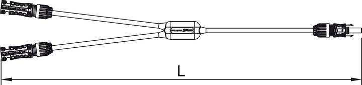 Produktbild Stäubli Y-Splitter Kabel MC4 EVO2 - 2xM 1xF (2-/+) (Solarkabel)
