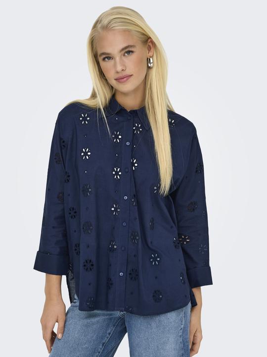 Produktbild Only Onlnew Lina Grace Ls Brod Angl Shirt Wvn (XL)