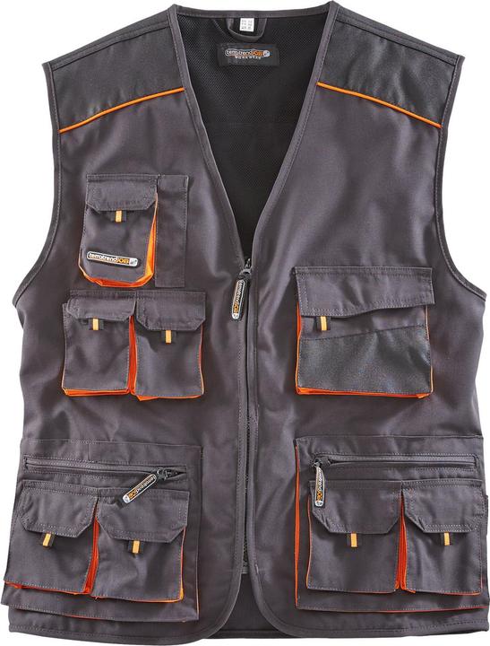 Actual product image Terratrend Waistcoat size 60 dark grey/black/orange (60)