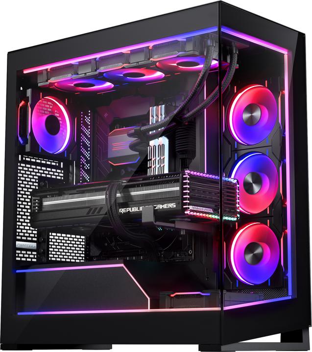 Produktbild Phanteks NV5 Premium DRGB Kit + Power-Hub, 3x für Aussenrahmen, 1x Mainboard Kabel-Cover - schwarz (RGB)