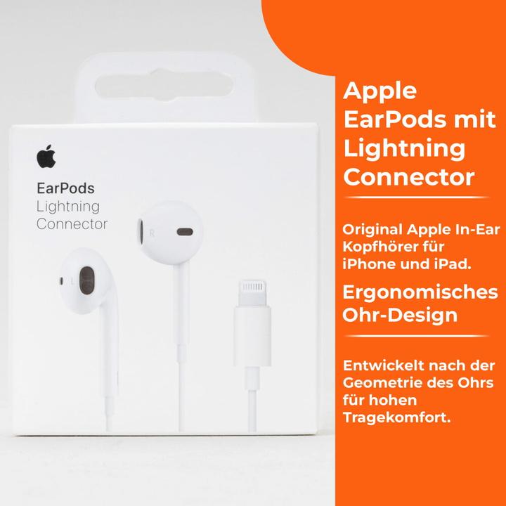 Actual product image - EarPods (Lightning Anschluss) (No noise cancellation, Cable)