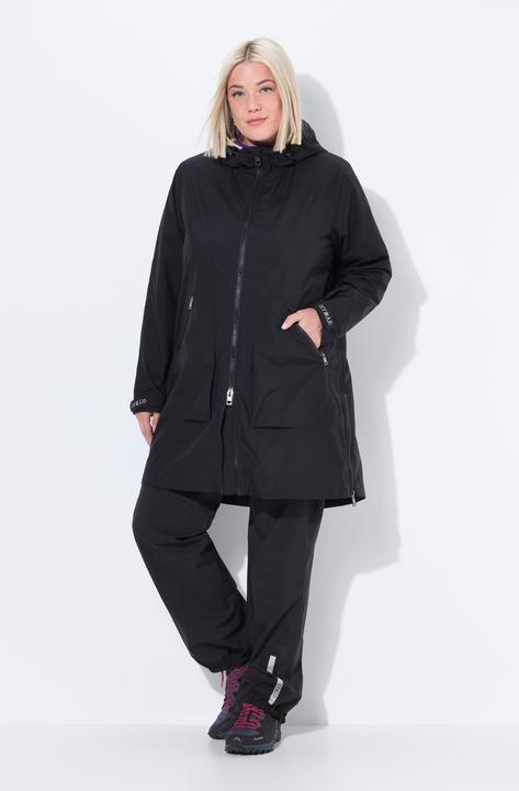 Produktbild Ulla Popken Regenmantel, wasserdicht, A-Linie, Seiten-Zipper, Kapuze (42, 44)