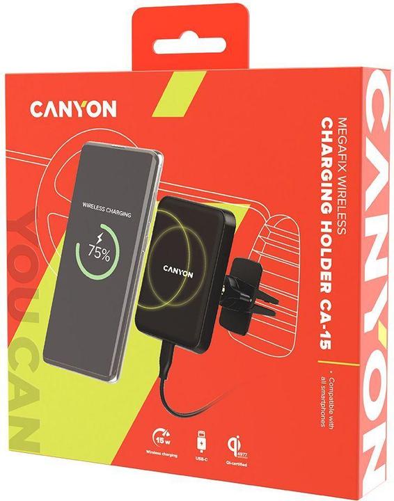 Actual product image Canyon Magnet Mobile Phone Holder QI Charging (15 W)