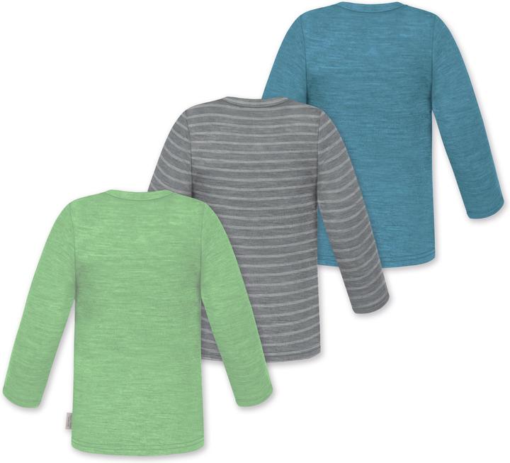 Image du produit Normani Lot de 3 manches longues bébé mérinos "Taupo" - 9475 (74, 80)