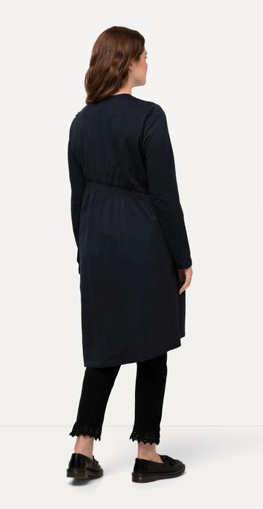Actual product image Ulla Popken Eco Cotton Asymmetric Cross Seam Long Sleeve Dress (50, 52)