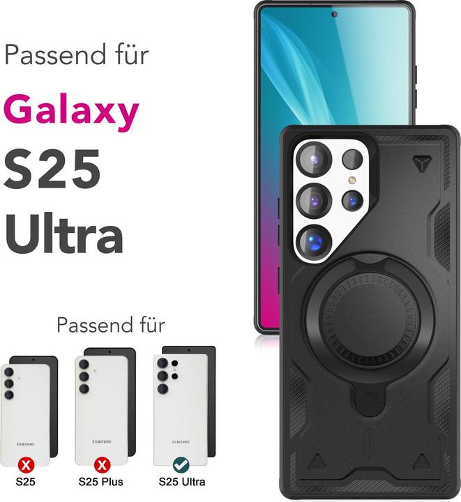 Image du produit Nalia Stormguard - Stossfeste Armor Ring Hülle für MagSafe - Military Kickstand Hardcase (Samsung Galaxy S25 Ultra)