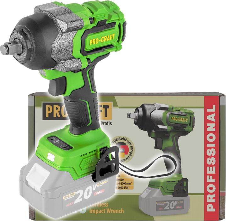 Procraft PWA36bb Akku Schlagschrauber 20 V 850 Nm 1/2" Brushless Solo - ohne Akku, ohne Ladegerät