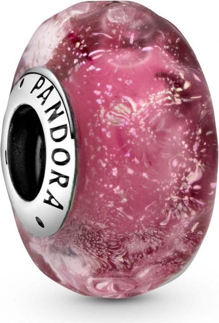Immagine prodotto Pandora Charms/Beads ondulati di fantasia rosa (Argento 925, Vetro)