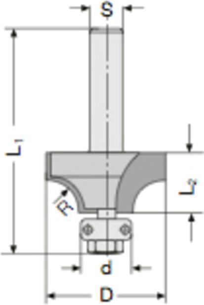 Rounding cutter HM 8mm