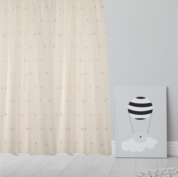 Actual product image Kindervorhang.ch Lotta day curtain with pleated tape 140 cm x 240 cm (140 x 240 cm)