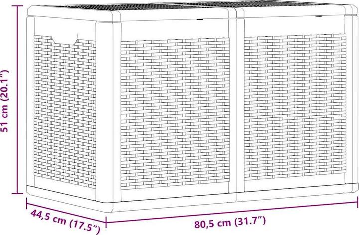 Actual product image vidaXL Garten-Aufbewahrungsbox