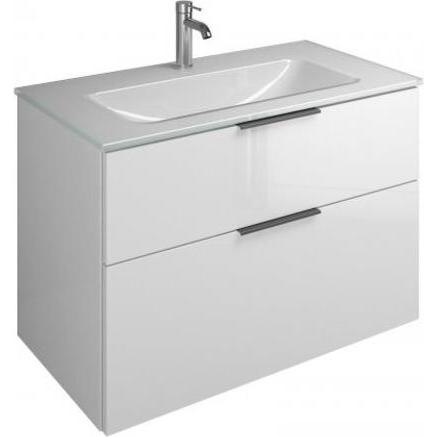 Thumbnail - burgbad, Badmöbelset, Eqio Glas-Waschtisch inklusive Waschtischunterschrank, Breite 920 mm