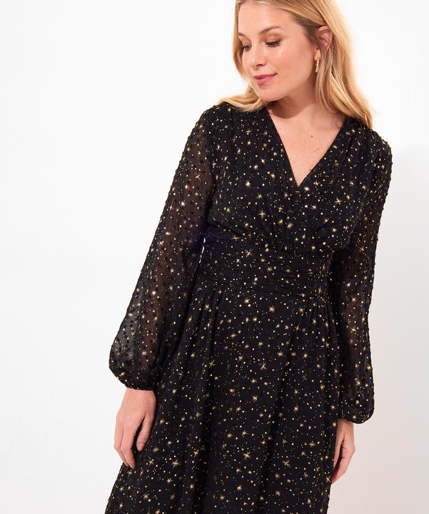 Actual product image Joe Browns Star Print Wrap Front Midi Dress (38)