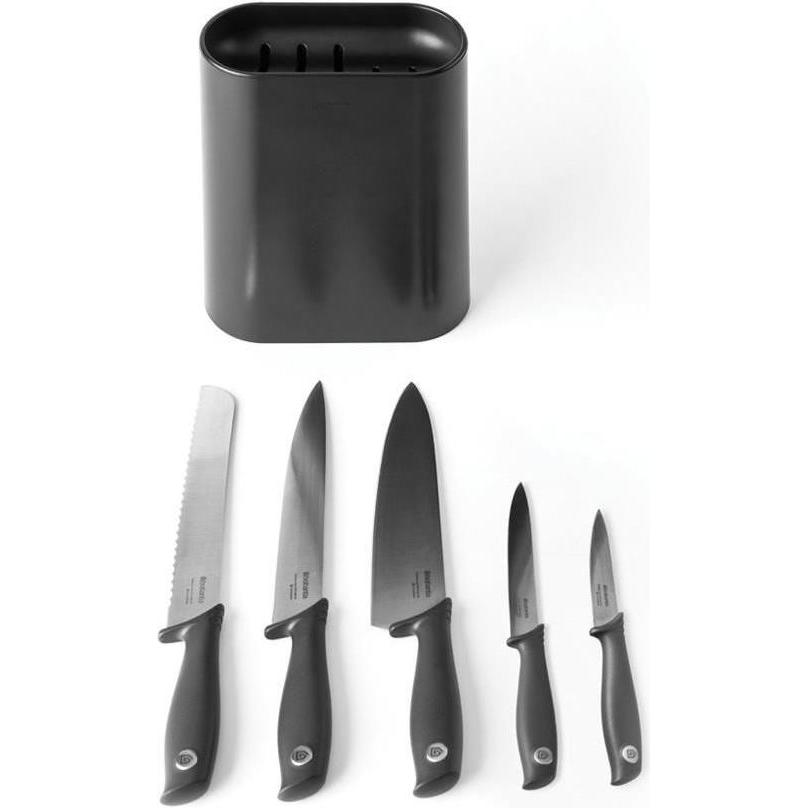 Brabantia Messerblock plus Messer TASTY+, Messerblock, Grau
