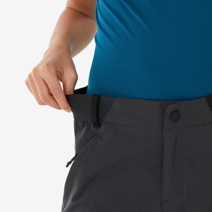 Produktbild Quechua Kids’ softshell hiking trousers, 7-15 years, MH900 - Grey/Black (176)